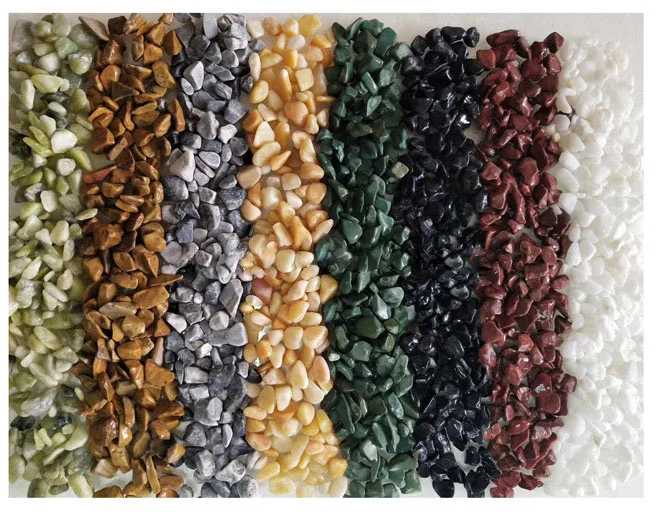 Colored Landscape Stone Decorative Pebbles  Mixed With Natural Landscape Colored Gravel And Rice Washing Stone Terrazzo Stone