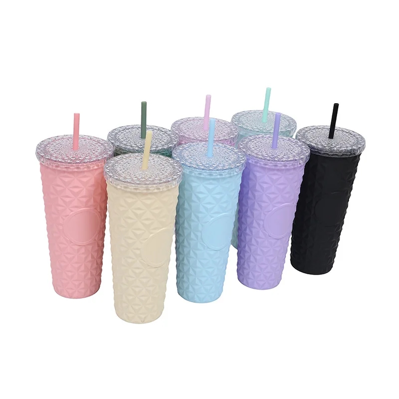 Crystal Cup Diamond Creative Internet Celebrity Plastic Straw Cup Starbuck Water Cup