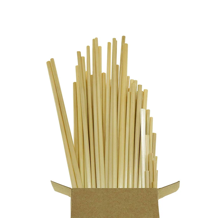 Natural hay rye biodegradable drinking wheat straw packed in paper tubes