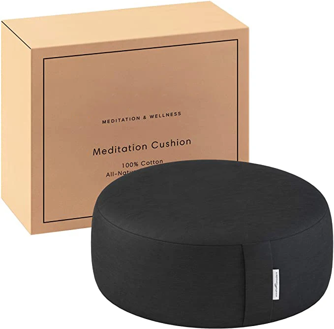 buckwheat filled  yoga cushion for meditation organic cotton yoga meditation cushion