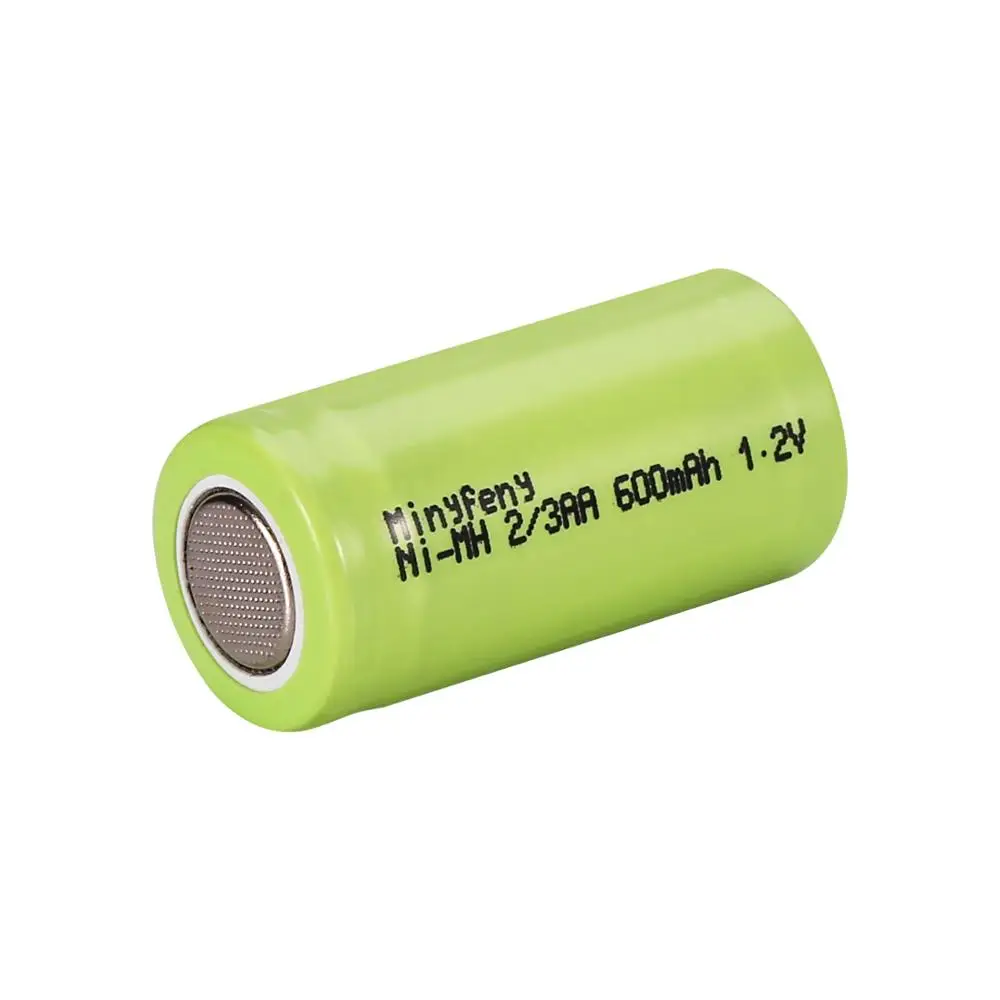 Cylindrical Ni-MH battery 2/3AA battery 600mAh 1.2V More than 500 times