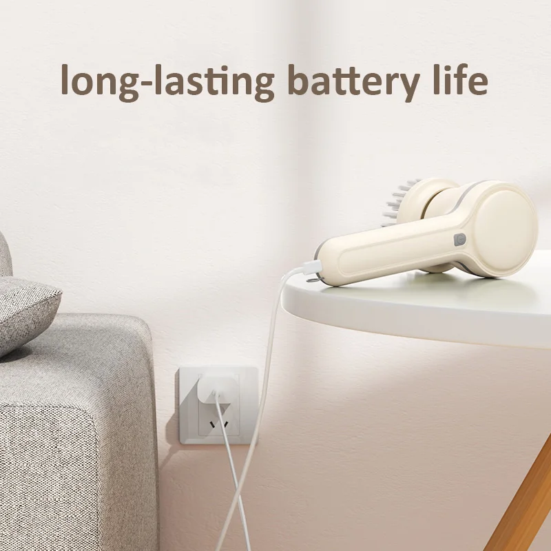 2 Gears 4 Head Brushes Microwave Oven Steam Cleaner Kitchen Refrigerator 360 Degree Rotary Spin Scrubber Cleaning Brush Sets