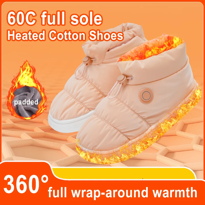 Foot Warmer Rechargeable Heating Foot Warmer Shoes Winter Snow Heated Shoes