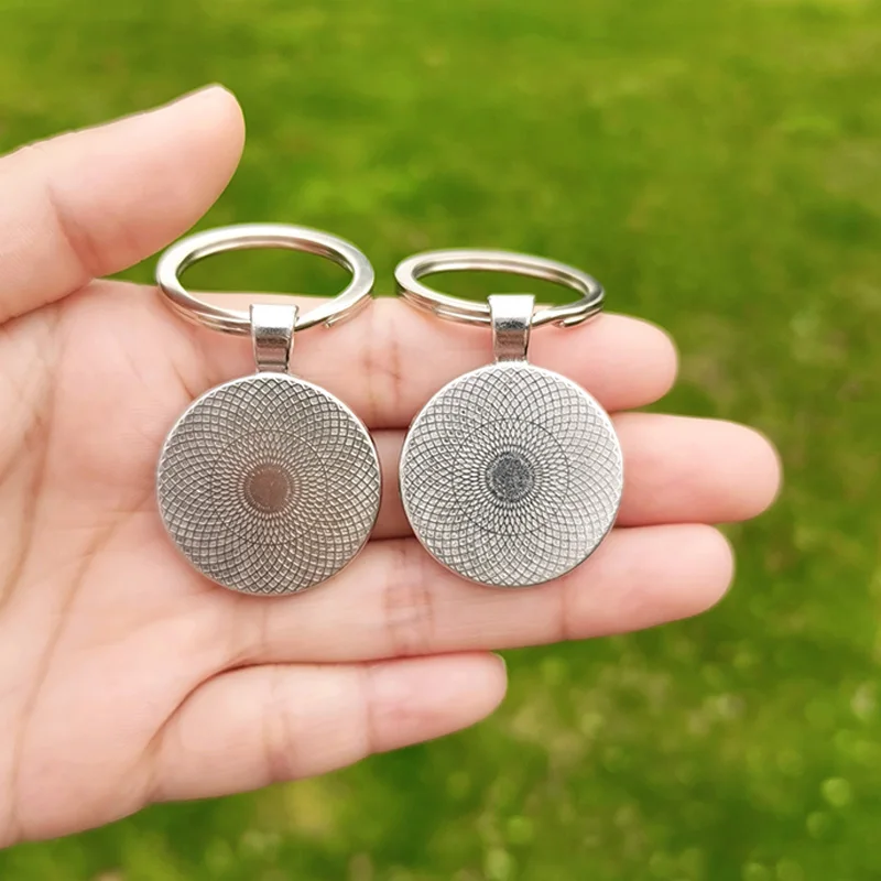 Cartoon Koala Keychain for Women Children Lovely Animal Heart Photo Glass Cabochon Pendant Metal Key Ring Chains Christmas Gift