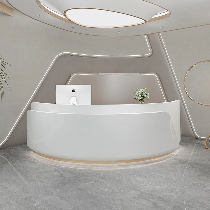 CIRI Custom modern reception desk beauty salon hairdressing furniture curved reception desk reception counter front desk