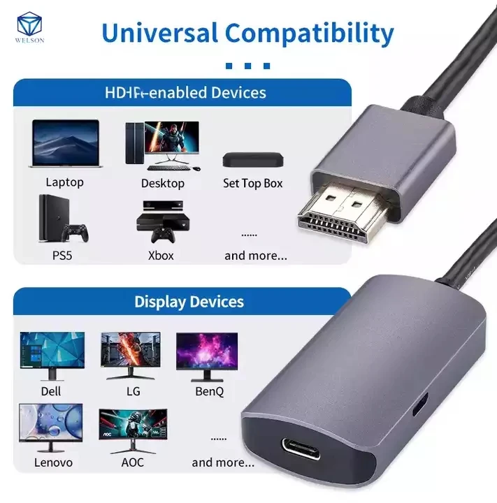 Docking station HD-MI to Type-C 4K HD cable converter 4K@60Hz hd mi to type-c hub