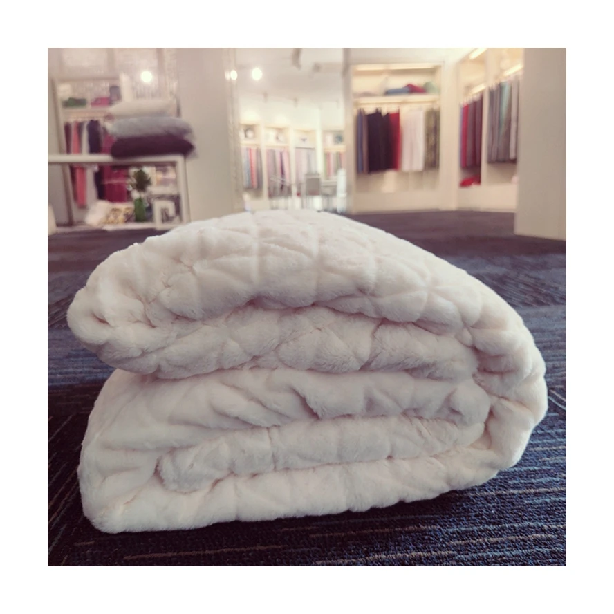 Jacquard Bed Gold Foil Print Pv Blanket Fleece With Embroidery