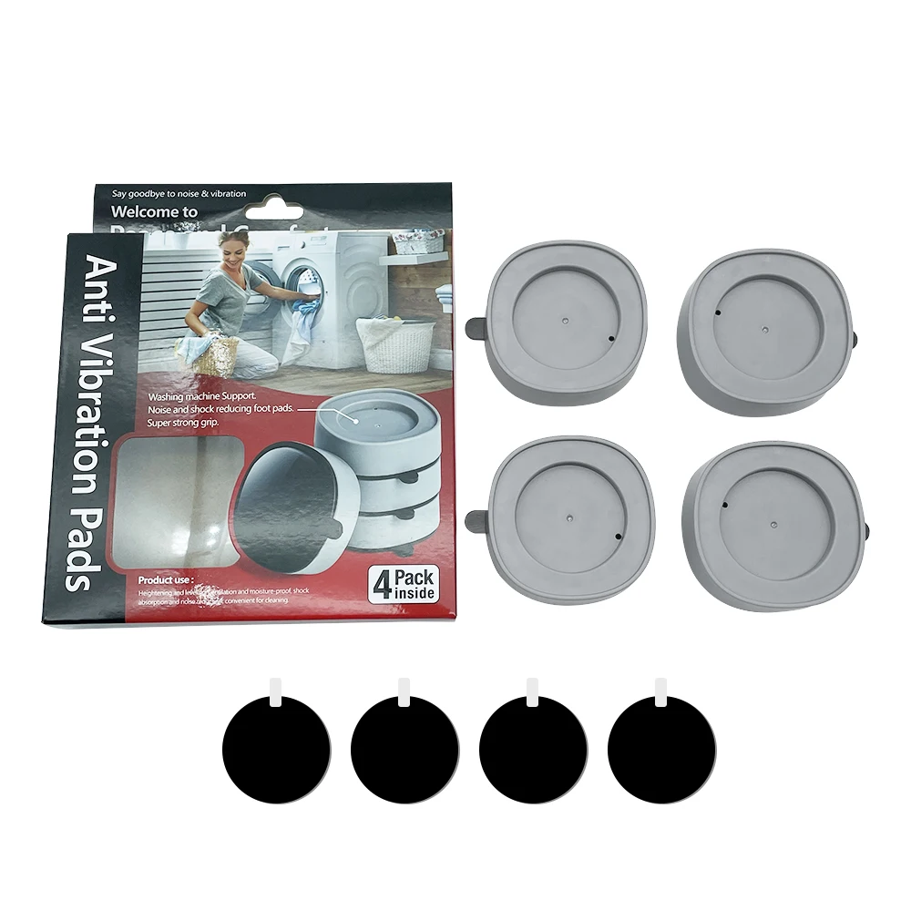 Anti-Vibration Feet for Washing Machine & Dryer - Rubber Feet Pads to Reduce Noise and Protect Floors - Set of 4