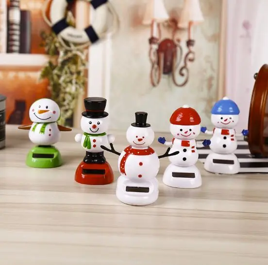 Custom logo 23-kind of solar cute dancing toys system with small solar panel dancing toy car decoration accessories interior