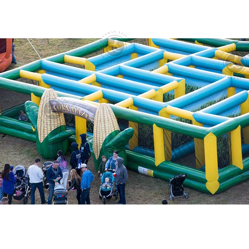 Hot Sale Labyrinth Large Labyrinth Maze Hunted House Scary Halloween Pvc Outdoor Bouncy Inflatable Maze For Commercial Rental