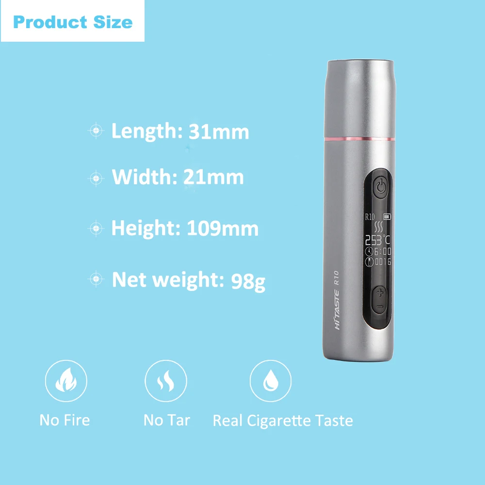 HiTaste R10 Heat Not Burn Cigarette Heated Tobacco Product with HD OLED Screen