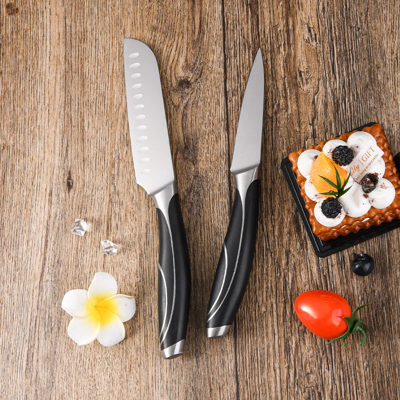Household Knives Supplier Custom Kitchen Chef Set Accessory Kitchenware Scissors Sharpener 7' Slicing Chopping Knife for Fish