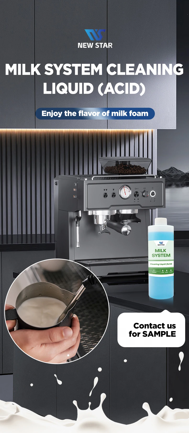 Highly Reviewing Milk System Cleaning Liquid Acid