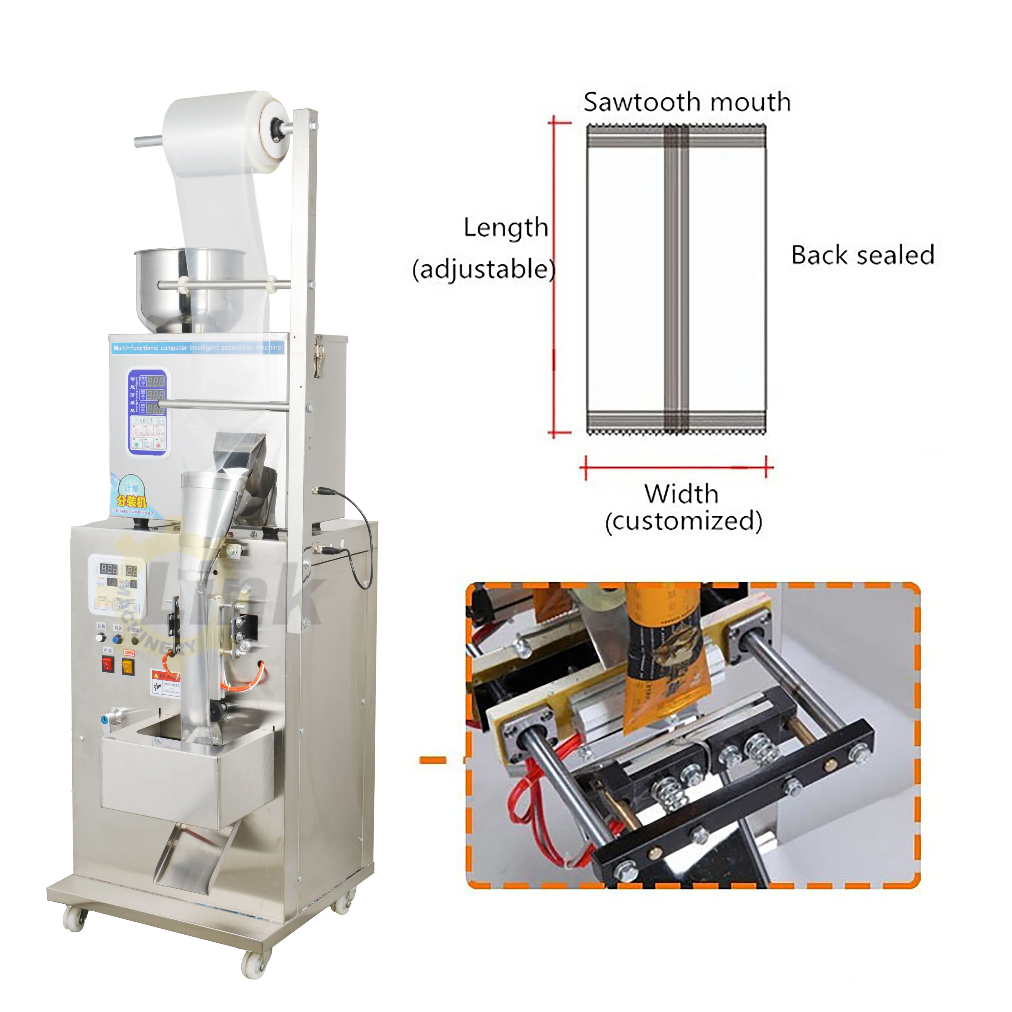 Small Automatic Vertical Granules Packing Machines For sugar/Candy/Flour /Salt/Nuts/Spices/Tea Bag Packaging Machinery Price