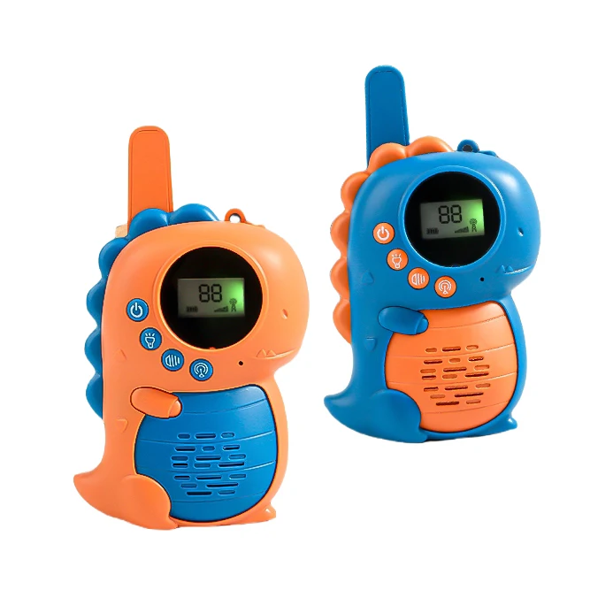 KS Kids Outdoor Play Cartoon Dinosaur Walkie-talkie Toy 3KM Distance Portable Handheld Mini Walkie-talkie