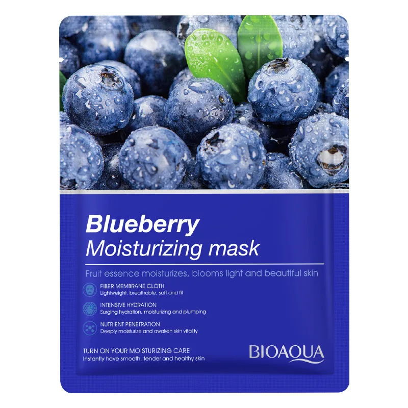 Bioaqua High Quality Lavender Blueberry Strawberry Orange Aloe Green Tea Rose Kiwi Deep Moisturizing Facial Masks China Made