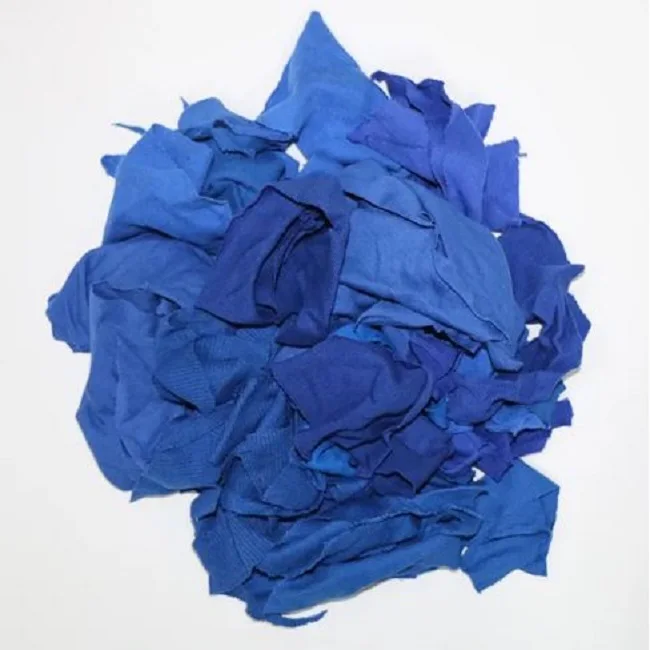 100% Cotton High Quality purple color Knit Fabric Rags Hosiery fabrics waste Multicolor Garments fabrics waste
