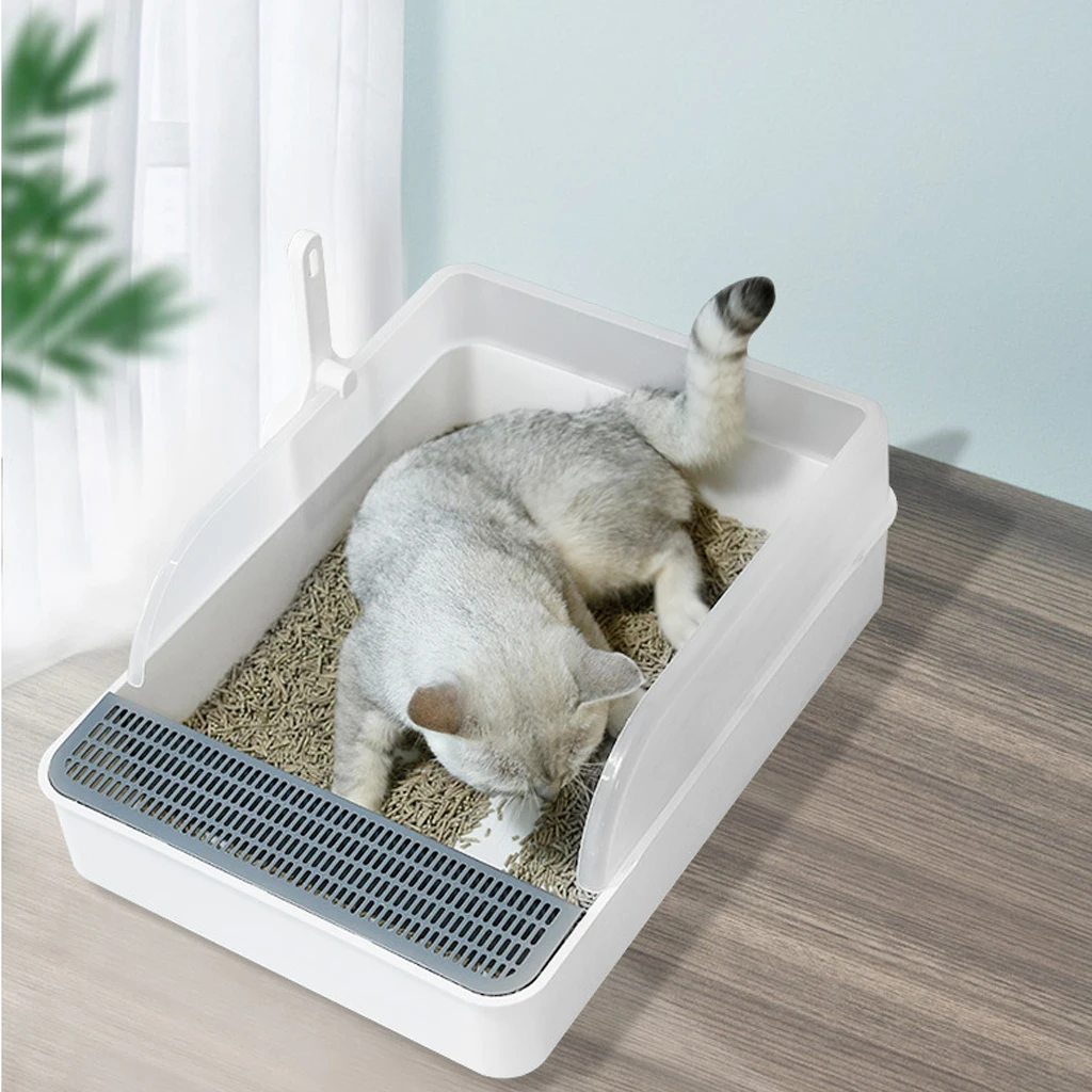 Self-cleaning Cats Train Litter Box Semi-closed Clean Litter Avoid Spilling Large Kitty High quality Sterilization Cat Toilet