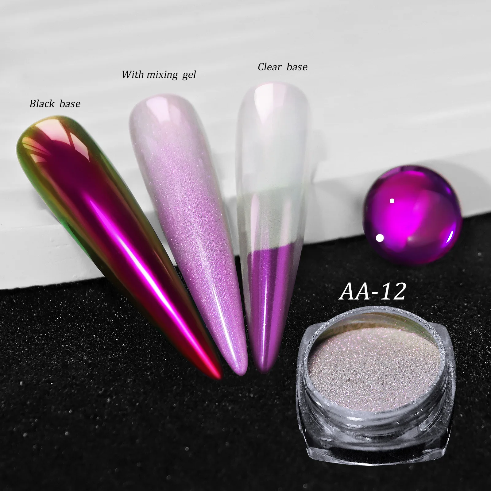 Nail Salon Manicure Pigment Glitter Dust Chrome Nail Powder Metallic Mirror Effect Pigment