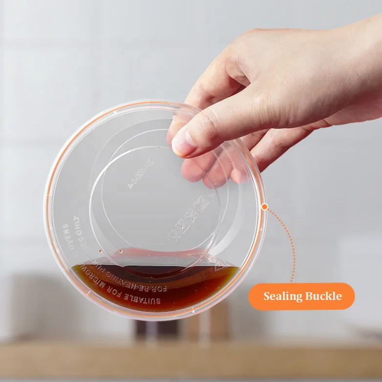 1000pcs/Pack 30ml 45ml 60ml 100ml Disposable Transparent Plastic Cups One-Piece Split Sauce Cup With Cover