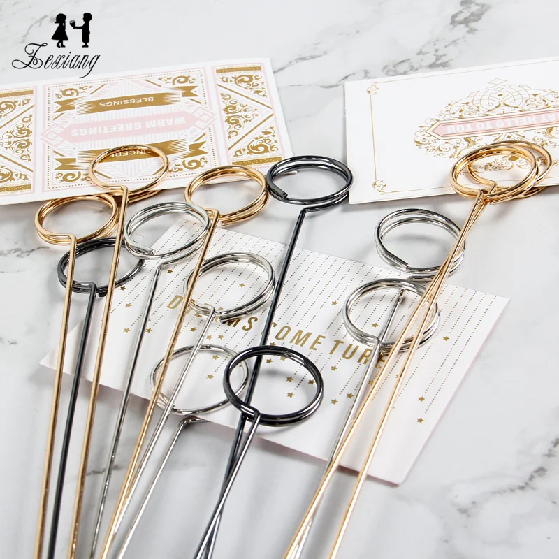 Zexwrap ironwork flower insert metal simple decoration flower packing Metal card holder stand