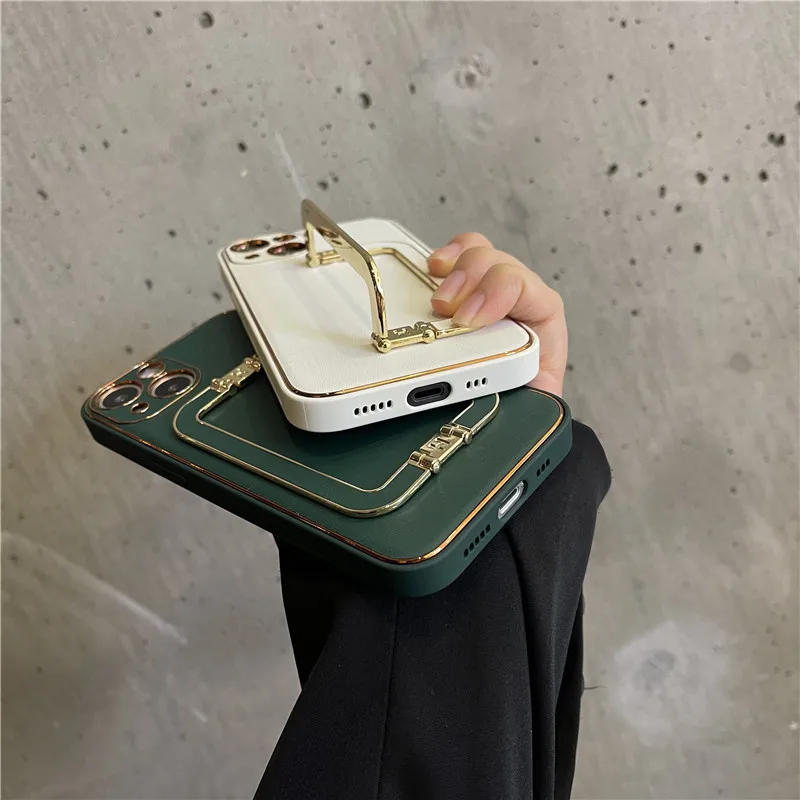 Роскошный модный чехол для телефона iPhone 12 pro кожаный из ягненка с полным покрытием ручной