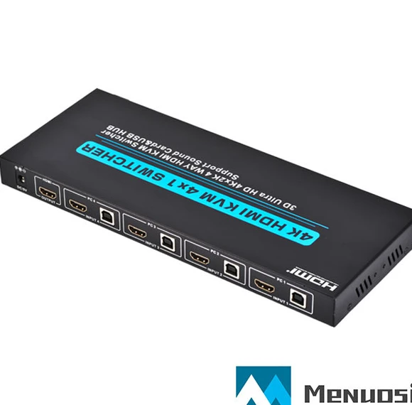 Компьютер 4x1 HD MI KVM SWITCH 4K HDR DOBY HDCP 2 USB