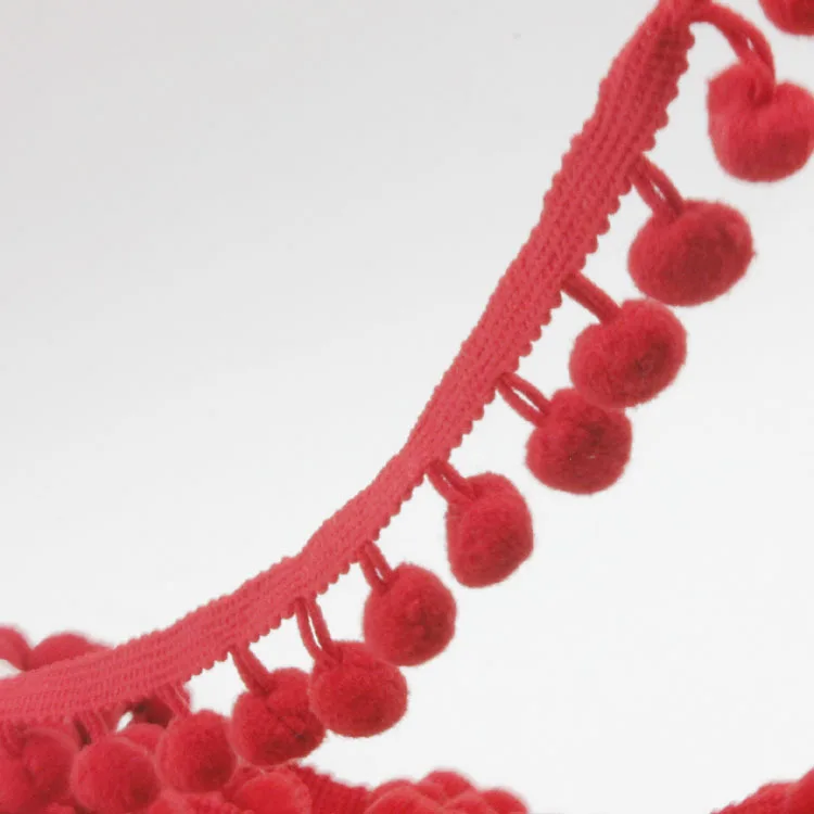 Красочные помпоны кружева смешанных цветов бахрома для одежды, шарики Помпона из хлопка