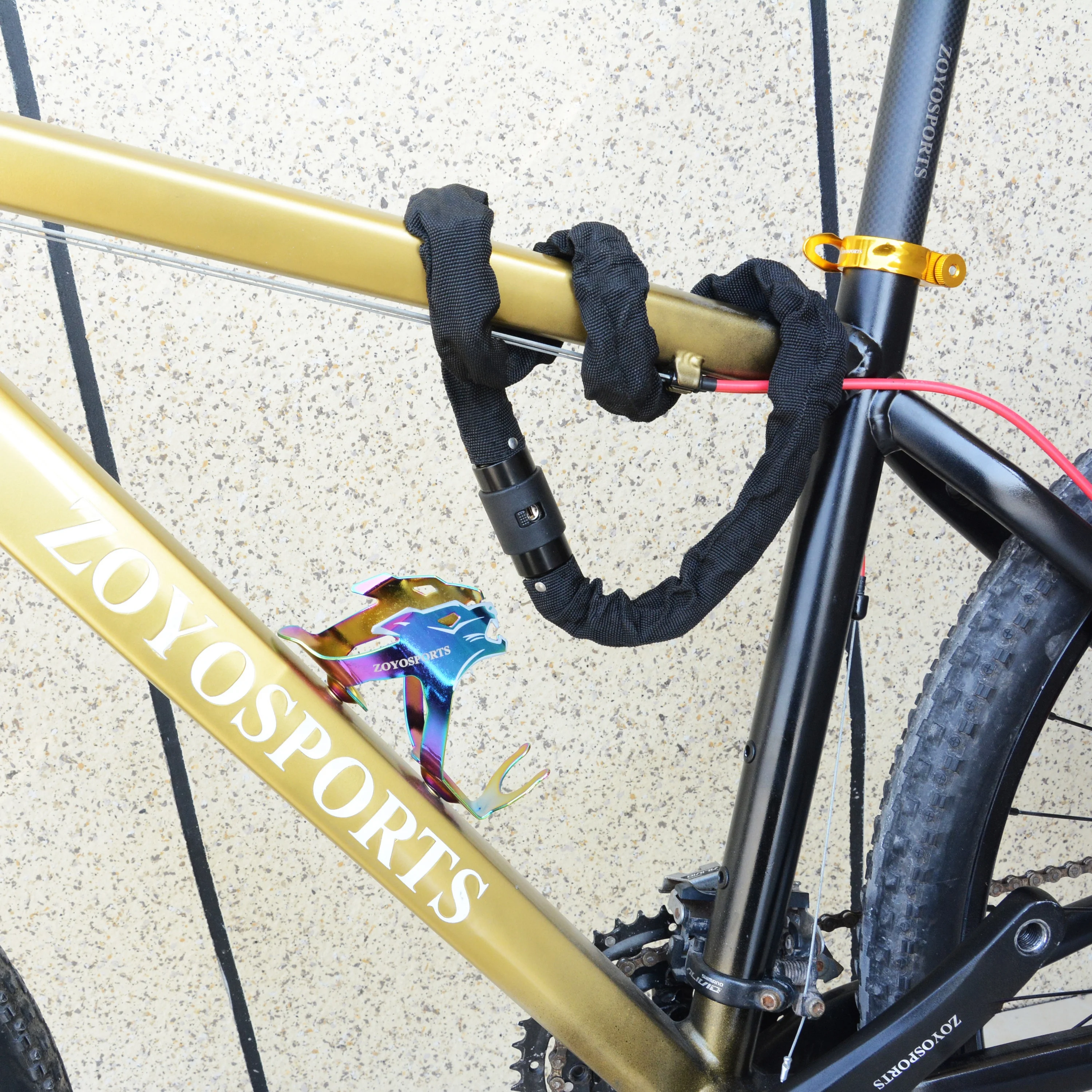 Hot Selling Alloy Bicycle Chain Lock With Keys Included for Bikes Motorcycles Door Gate Fence Protection Good Bike Accessories