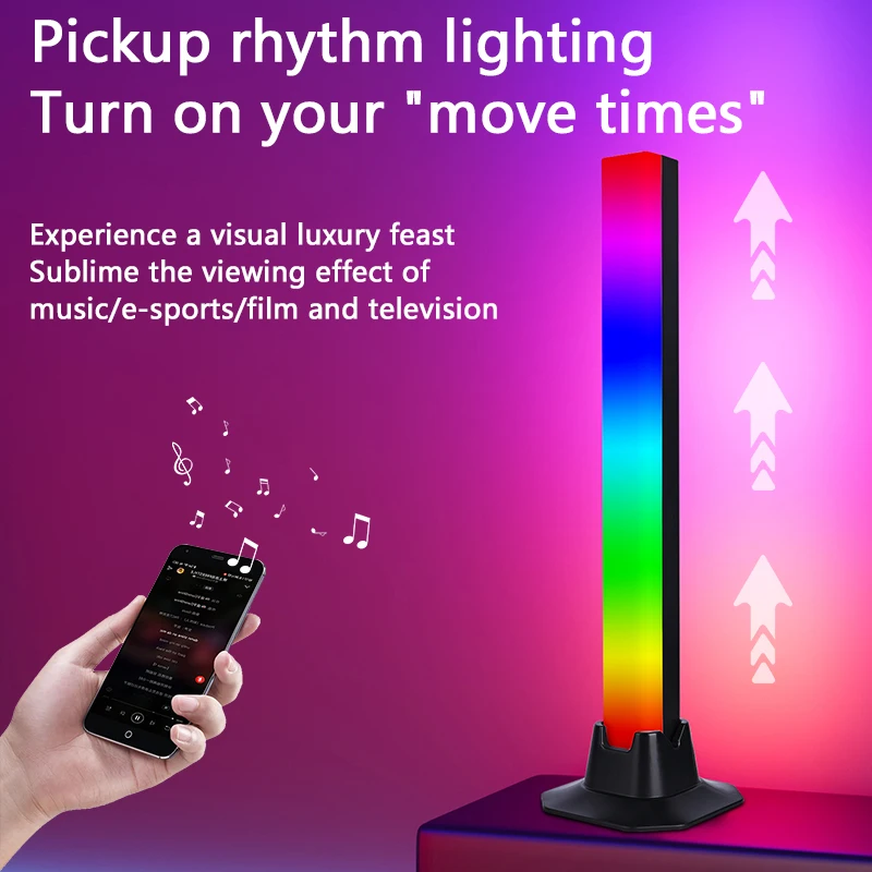 Indoor ambient backlight and music mode intelligent LED gaming light bar APP control RGB gaming ambient desk lamp