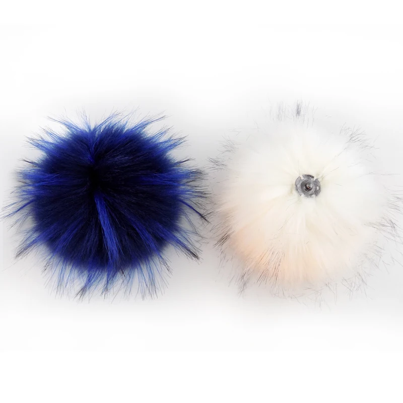faux fur pompom for hats faux fur pom pom with snap