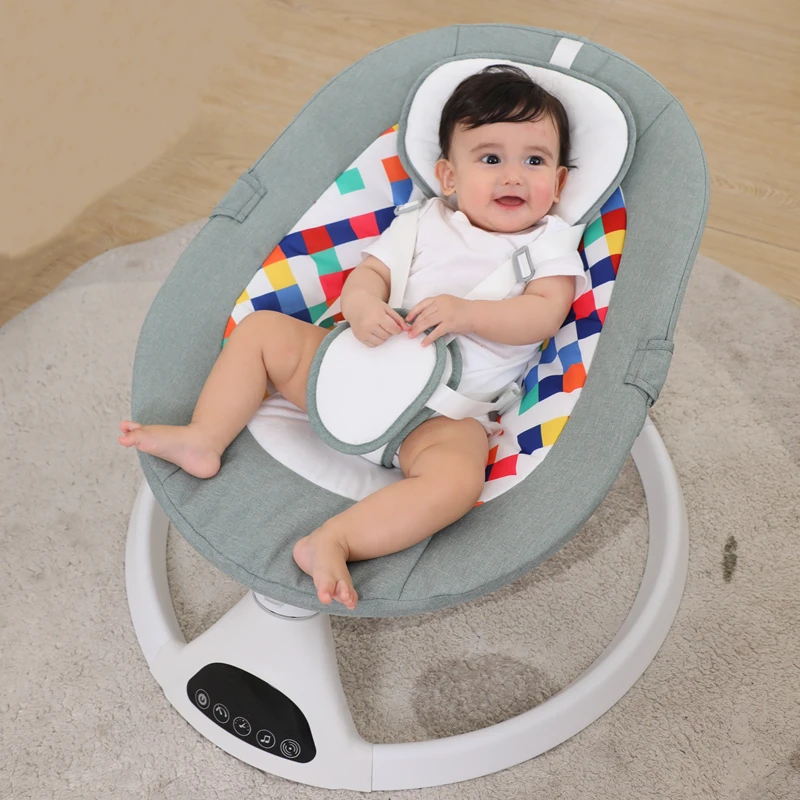 Baby Rocking Chair New Style Smart Bluetooth Electric Cradle Bed With Music Electric Swing Newborn Shaker
