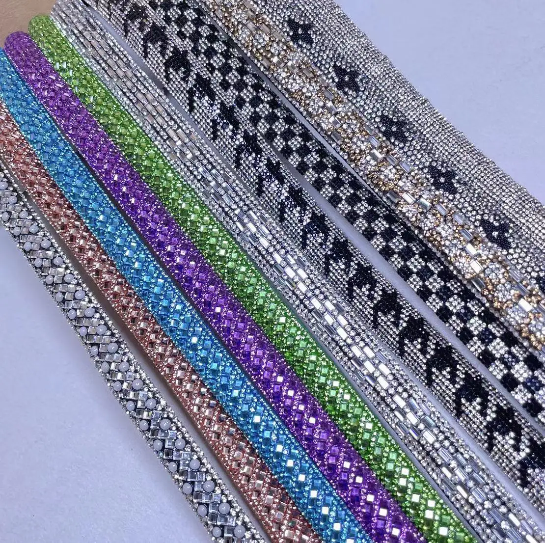 Bling Crystal Rhinestone Tube Rope Shoes Lace Trouser Rope Rhinestone Diamond Strip Cord Rhinestone Rope