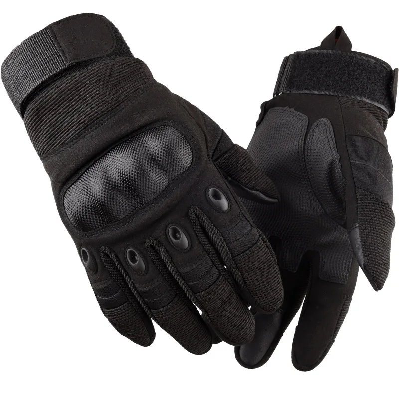 Multifunction Carbon Fiber Full finger hard knuckle tactical gloves high quality police tactical military Fighting gloves