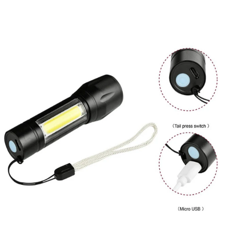 Mini USB Rechargeable 1000ml XML T6 LED Flashlight Tactical Aluminum Alloy Torch Light Long Range For Outdoor Camping