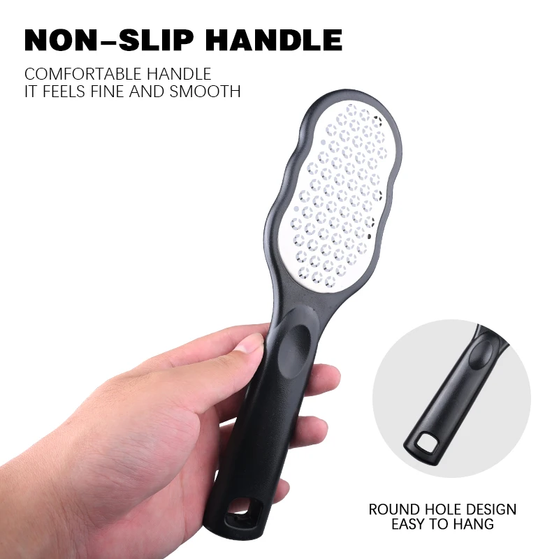 Customized various foot care tools pedicure file with LOGO remove dead skin pedicure tools set stainless steel foot file