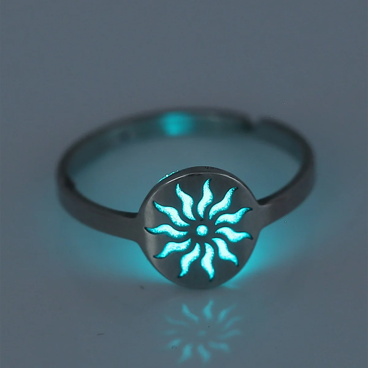 2024 New Halloween Jewelry Cute Ring Luminous Ring Fashion Geometric Stainless Steel Multiple styles Glow In The Dark Rings