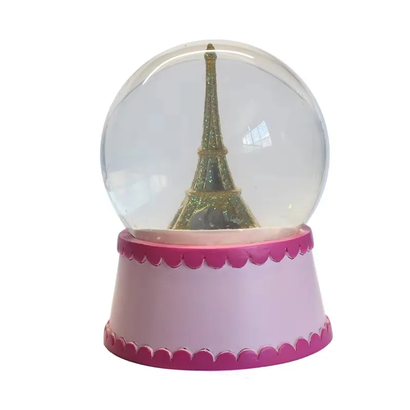 Wholesale custom resin simulation London Tower modeling snow glass globe tourist attractions souvenirs gift home decoration