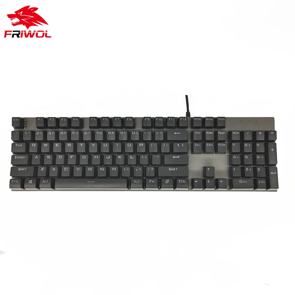 Friwol Custom Backlit 104 keys Wired Gamer Gaming Mechanical Keyboard