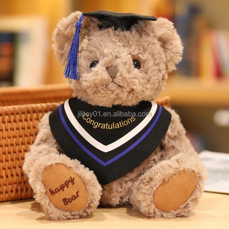 factory oem graduation teddy bear custom wholesale graduation bear plush doll cartoon toy