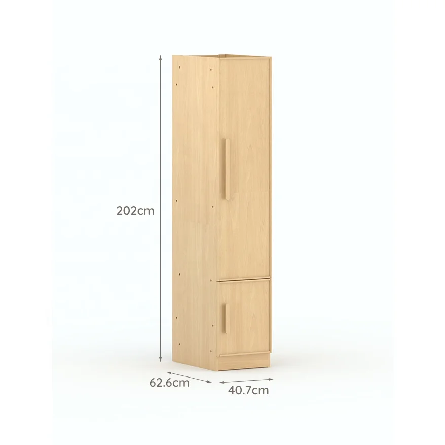 Only B2B Boori Modern Bedroom Small Size Single Door Wooden Storage Wardrobe Cabinet Clothes Organizer