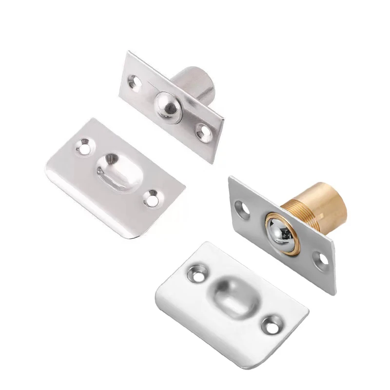 Мебель из латунной шаровой двери, Регулируемый магнитный дверной захват из нержавеющей стали для дверного шкафа