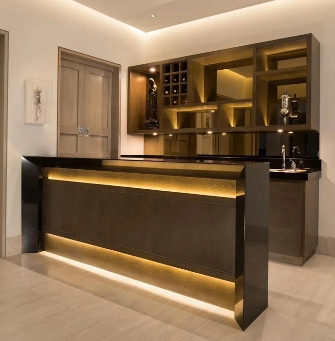 modern led bar counter black home bar counter bar cabinet