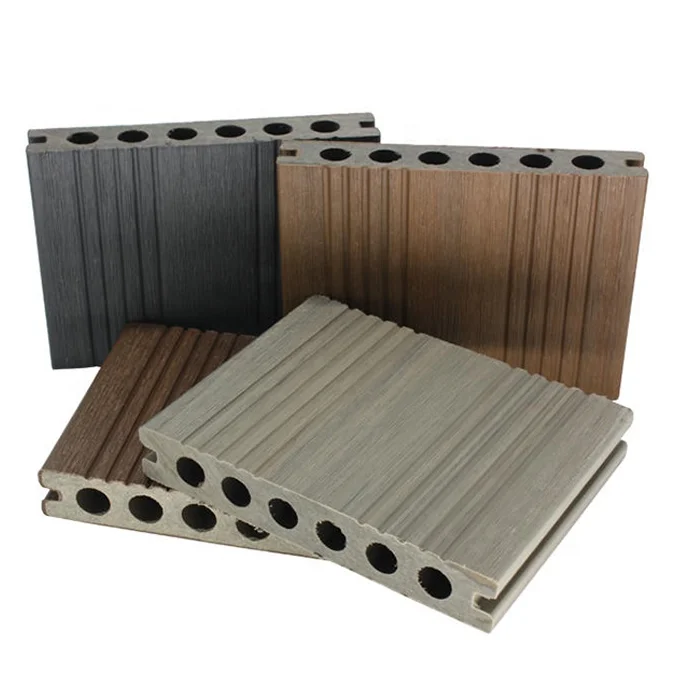 WPC Decking Co Extrusion Wood Plastic Composite WPC Decking Floor For Outdoor Space Customized Provided