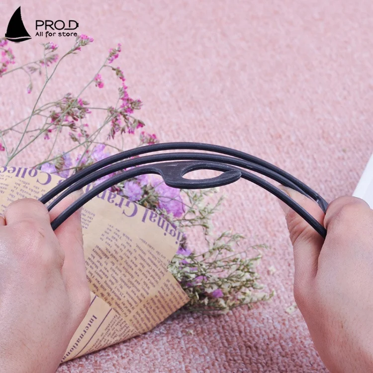 Square Double Layer Black Towel Stand Plastic Scarf Hanger Organizer