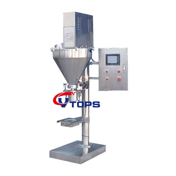 Quality Wheat Flour Filling Machine / Semi Automatic Auger Filler with Clamp and Refilling System