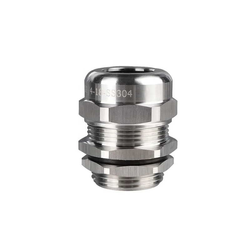 PG13.5 SS304 SS316 waterproof IP68 connector hot sale Spiral Metal Stainless Steel Cable Glands