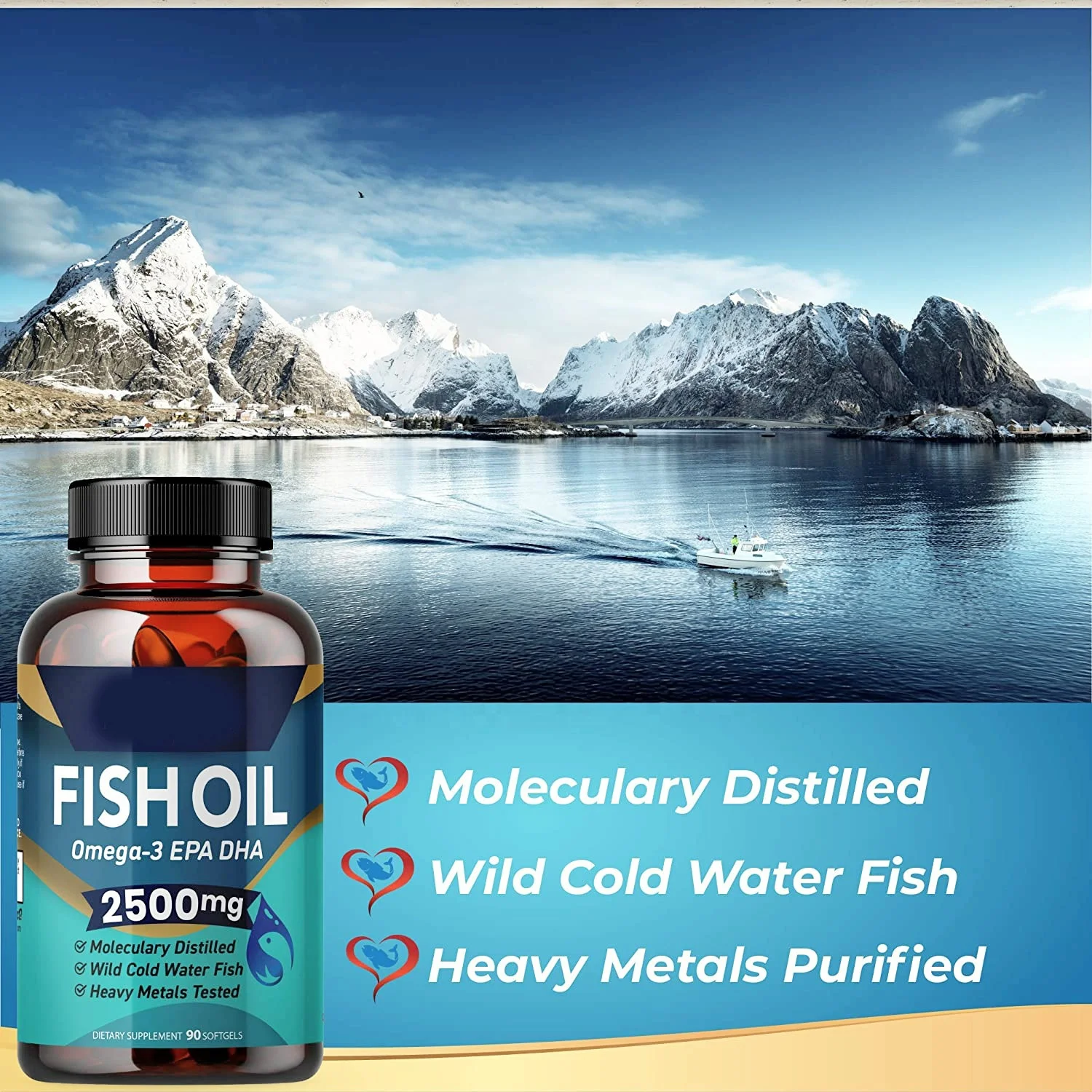 High quality EPA DHA fish oil omega 3 softgel capsule