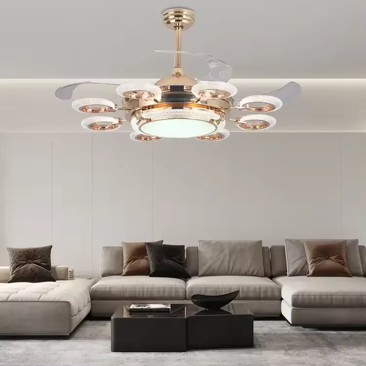 42 Inch  lamp hotel bedroom led ceiling fan with light chandler light for home