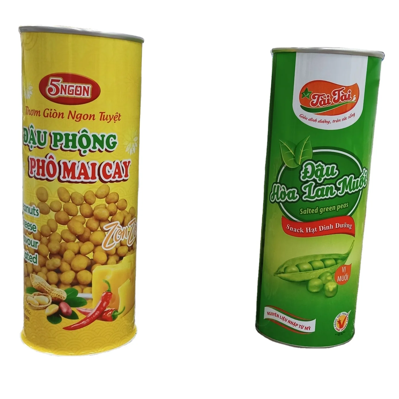 Exported Metal Packaging 3 Pieces Food Canned - Cans Bean/ Nut Cans In Cylinder Shape With 4 To 6 Colors Customized Packaging